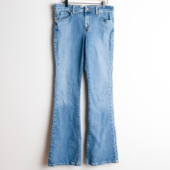 Levi's 519 Jeans Low Rise Flare Junior 11 L Blue Vintage Y2K Boho 2004 - Picture 1 of 13